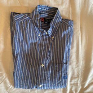 Chaps Men’s Blue & White Button Up Shirt